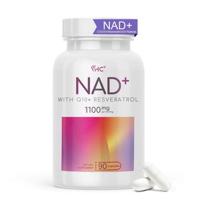 VHC NAD Supplement,NMN Alternative Liposomes with CoQ10, Trans-Resveratrol,D-Ribose for Women &amp; Men,Supports Cellular Renewal,Energy Anti-Aging,Focus,90 Capsules