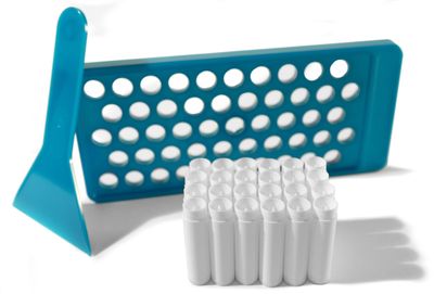 DIY Lip Balm Making Kit by SKS Bottle and Packaging, Inc. - Filling Tray, Spatula, 24 White Tubes With Caps (0.15 oz Each) - Make Your Own Set for Crafters or Professionals