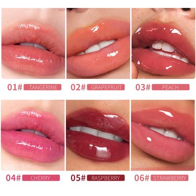 Honeyouth Lip Plumper Raspberry (0.19 Fl. Oz.) Lip Gloss Natural Lip Oil 2in1 Lip Care Serum for Beautiful Fuller-Looking Lips, Hydrating &amp; Reduce Fine Lines,Grapefruit