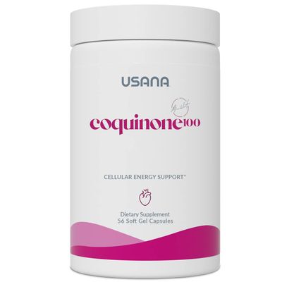 USANA CoQuinone 100 CoQ10 Coenzyme Q10 Supplement with Alpha-Lipoic Acid to Support Heart Health - 56 Softgels - 28 Day Supply