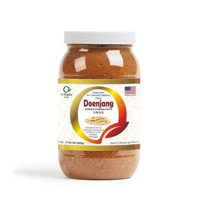 Q-Rapha Premium Korean Doenjang (Soybean Paste), Gluten-free Non-GMO Unpasteurized Artisanal, Aged over 3 Years (17.9 oz)