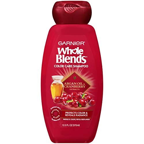 Garnier, Whole Blends Shampoo with Color Care fl. oz., Argan Oil &amp; Cranberry Extracts, Argan Oil/Cranberry, 12.5 Fl Oz