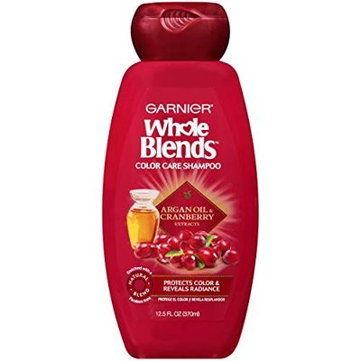 Garnier, Whole Blends Shampoo with Color Care fl. oz., Argan Oil &amp; Cranberry Extracts, Argan Oil/Cranberry, 12.5 Fl Oz