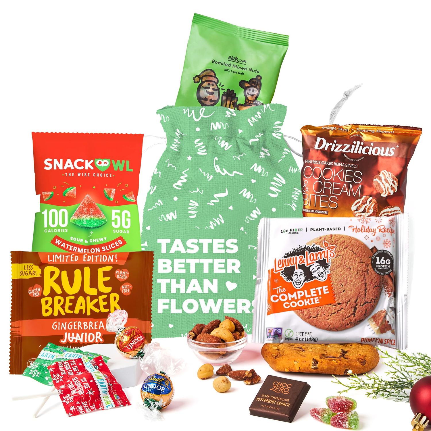 Pre-Filled Vegan Snacks Gift Bag - Variety of Candies, Gourmet Snacks, Vegan Chocolate Treats - Vegan Food Gift for Any Occasions for Women, Men, Adults, Families, and Kids