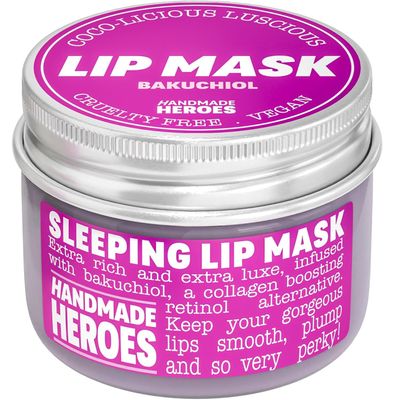 100 Natural Vegan Lip Butter Sleeping Lip Mask, Overnight Lip Moisturizer and Conditioner for Dry Lips. Intensive Lip Balm and Lip Therapy Skin Care with Mango butter (Bakuchiol - Collagen Boosting)