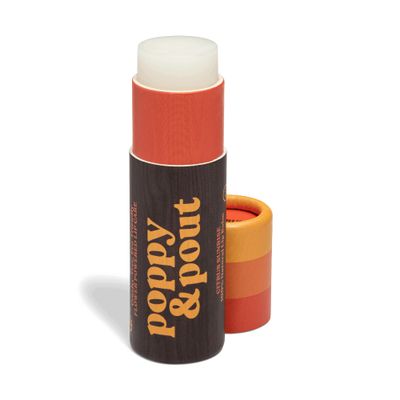 Poppy &amp; Pout Citrus Sunrise Jumbo Lip Balm | All Natural Lip Balms &amp; Moisturizers | Hydrates with Beeswax, Vitamin E, Organic Coconut Oil | Cruelty-Free | Lip Balm in Recyclable Cardboard Tube