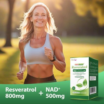 FitRx 500mg Liposomal NAD Supplement, 800mg ResUP10 Resveratrol Complex, Support Aging Health &amp; Cellular Energy, Cardiovascular Supplements,Antioxidant Formula for Men &amp; Women, 30 Servings