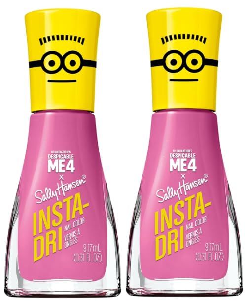 Sally Hansen Insta-Dri X, Sweet Villainy, Quick Dry, Long Lasting, Streak-Free Shine, Pink Nail Polish - Pack of 2