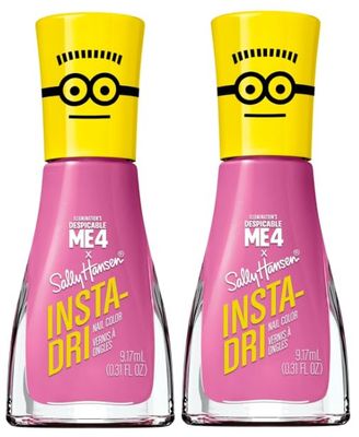 Sally Hansen Insta-Dri X, Sweet Villainy, Quick Dry, Long Lasting, Streak-Free Shine, Pink Nail Polish - Pack of 2