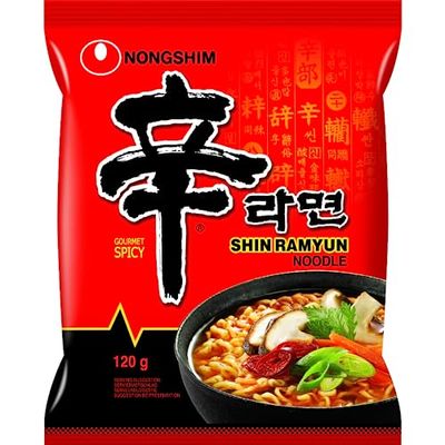 Nong Shim Shin Ramyun Noodle Soup (Hot And Spicy) 120G x 5 packs
