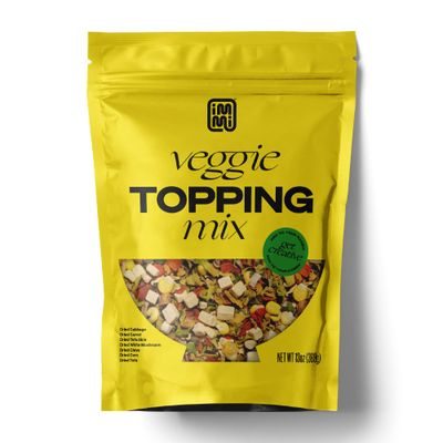 Ramen Vegetable Mix, 13 oz, Carrots, Cabbage, Chives, Corn, Mushrooms, Tofu Cubes, Tofu Skin, Flavorful Vegetable Topping for Cup Noodles