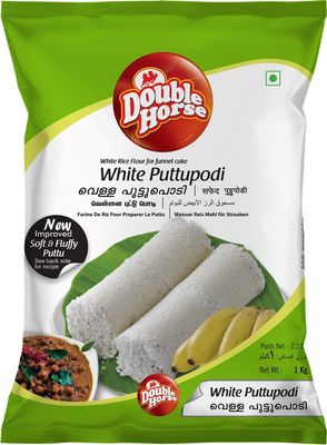 Double Horse White Puttu Podi 1 kg (Pack of 1)