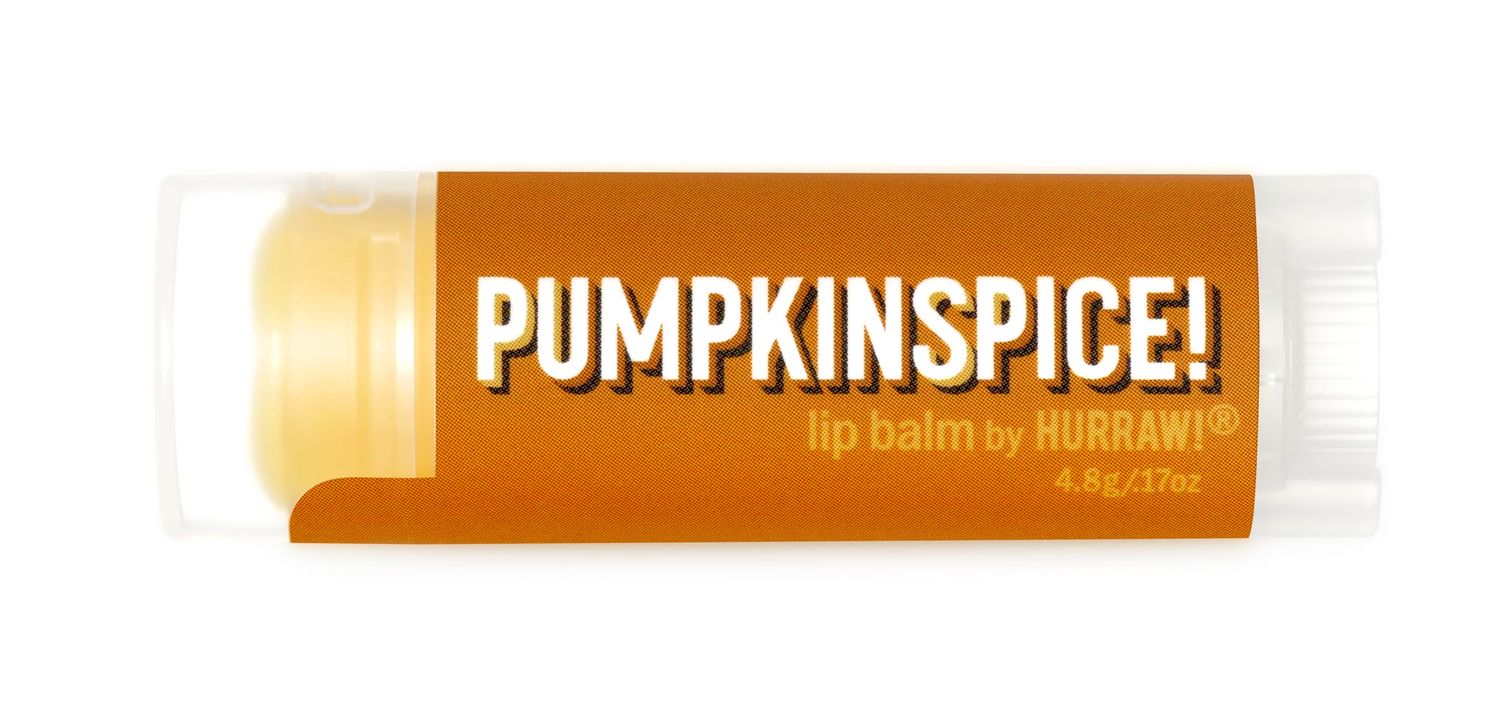 Hurraw! Pumpkin Spice Lip Balm: Organic, Certified Vegan, Cruelty and Gluten Free. Non-GMO, 100 Natural Ingredients. Bee, Shea, Soy and Palm Free. Made in USA