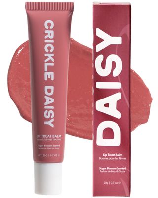 Crickle Daisy Lip Treat Balm - Hydrating &amp; Nourishing Lip Balm with Avocado, Olive, and Coconut Oils - Softening Lip Moisturizer &amp; Protection for Very Dry Lips - Sugar Blossom Scented, 0.7oz