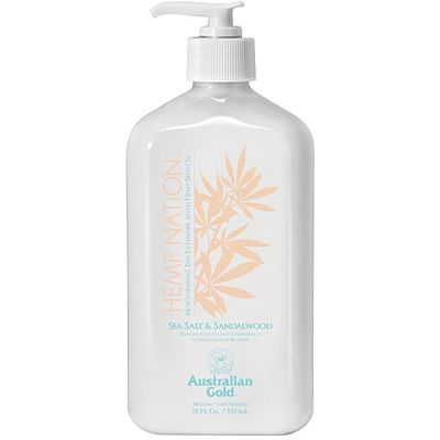 Hemp Nation SEA Salt &amp; Sandalwood (18 fl. oz / 535 mL), Moisturizing Tan Extender with Hemp Seed Oil