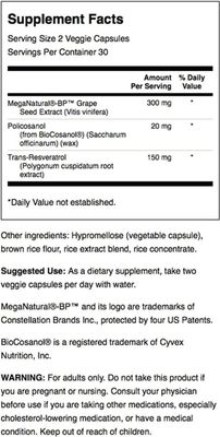 Swanson Pure Heart Cardiovascular Circulatory Health Antioxidant Resveratrol Blood Pressure Cholesterol Support Herbal Supplement 60 Veggie Capsules (Veg Caps) Vegan