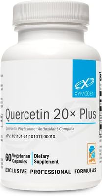 XYMOGEN Quercetin 20 Plus - Quercetin Supplements - Daily Complex with Vitamin C, N-Acetyl-L-Cysteine &amp; Nettles - Formulated for Respiratory Support - Vegan &amp; Gluten-Free (60 Capsules)