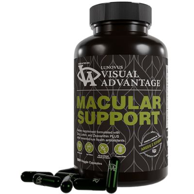 Visual Advantage Macular Support Formula for Eye Health - 180 Count - Based on The AREDS 2 Study - for Age Related Macular Eye Health (AMD) - Eye Vitamins