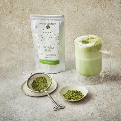 Palais des Ths - Organic Matcha Latte Mix - Premium Organic Japanese Green Tea Powder for Lattes, Smoothies, and Cooking - 1.75 oz Pouch