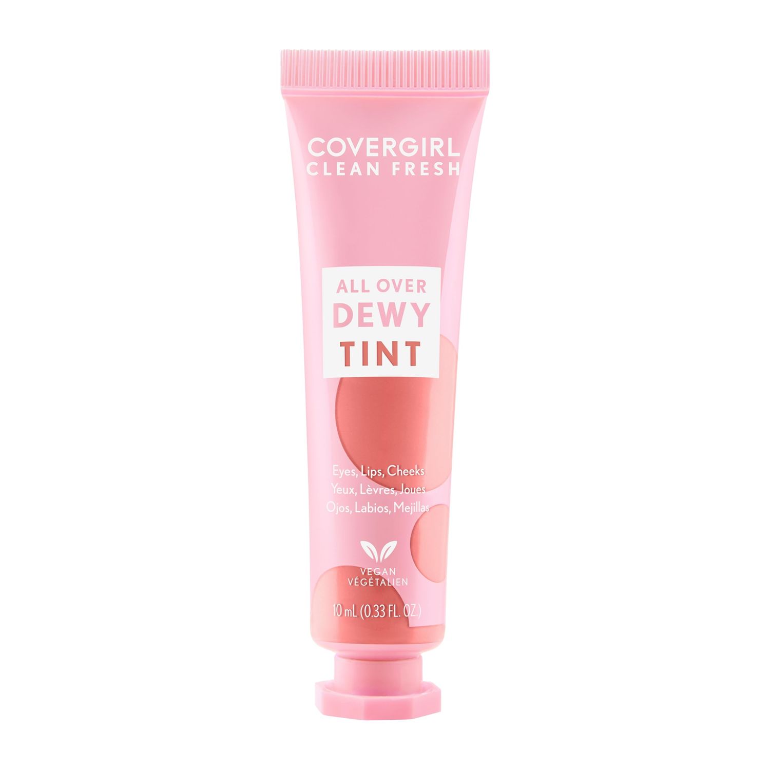 COVERGIRL Clean Fresh Dewy Tint 400 Dreamy Pink, 3-in-1 Tint, Blendable Color For Eyes, Lips &amp; Cheeks, 0.33 fl oz (Pack of 1)