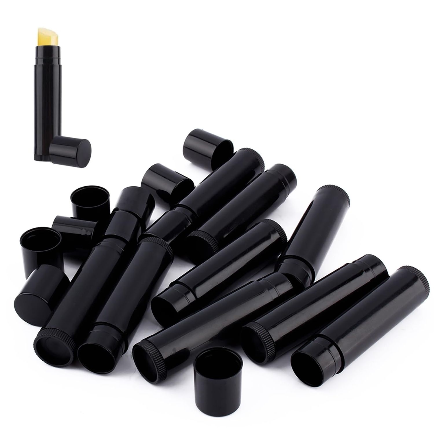 100pcs 5ml Lip Balm Containers, Plastic Empty Lipstick Lip Balm Container Tube