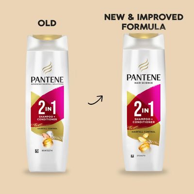 Pantene 2 in 1 Anti Hair Fall Shampoo Conditioner, 340 ml