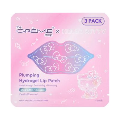 The Crme Shop x Hello Kitty Plumping Hydrogel Lip Patch, Lip Masks for Dry Lips, Hydrating Lip Plumper Mask, Nourishing Lip Care - 50th Year Anniversary Limited Edition (Pack of 3)