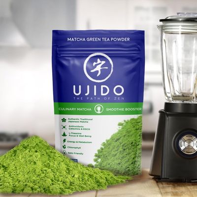 Ujido Culinary Matcha Smoothie Booster, 16 oz. - Japanese Culinary Grade Matcha Green Tea Powder - Hand-Picked Green Tea Leaf Powder - Antioxidant Superfood - For Smoothies & Pastries - Keto Friendly