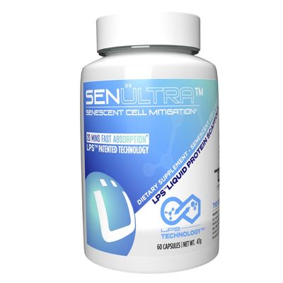 SenUltra Longevity Support Formula - Fisetin, Curcumin, Quercetin &amp; Beta-Glucan - Supports Cellular &amp; Cognitive Health Healthy Aging - 60 Capsules