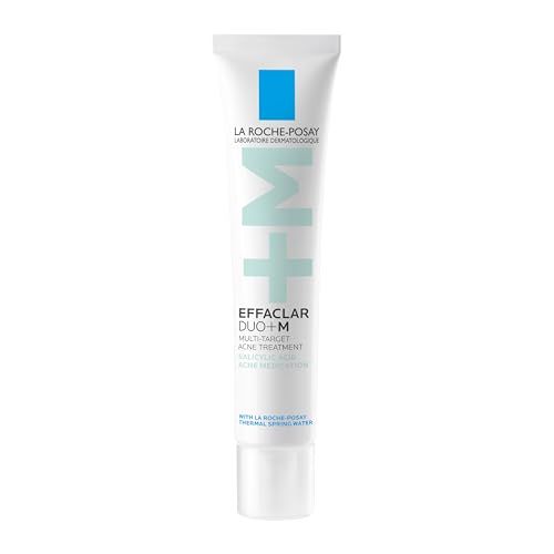 La Roche-Posay Effaclar DuoM Multi-Target Acne Treatment Cream with Salicylic Acid, Targets Blackheads, Whiteheads &amp; Stuborn Acne, Non-Comedogenic, Safe for Sensitive Skin, 1.35 Fl Oz