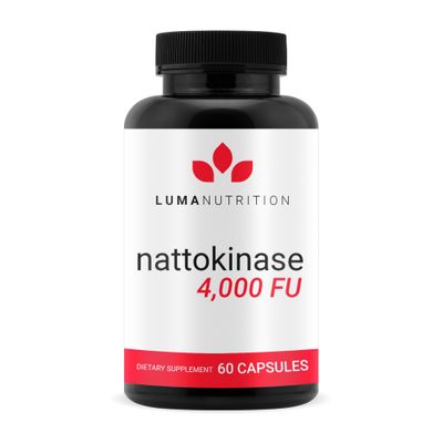 Luma Nutrition Nattokinase Supplement - Japanese Natto 4000 FU Per Serving, Premium Heart Health Support - Vegan &amp; Gluten Free - 60 Capsules - Made in USA