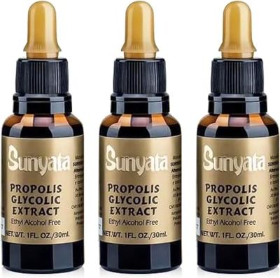 Sunyata Brazilian Green Bee Propolis Liquid Extract - No Alcohol, Natural Immune Support &amp; Antioxidant, 30ML (3 Pack)