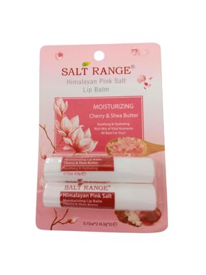 Generic Salt Range Himalayan Pink Salt Lip Balm Cherry &amp; Shea Butter Flavor, 1 Count (Pack of 1), Clear