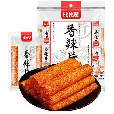 10 packs of spicy slices(6.35oz),Classic Chilli Chips Variety PackFresh and Spicy Chinese Snacks with Latiao, Accompanying Snacks La Tiaolatiao Spicy Strip