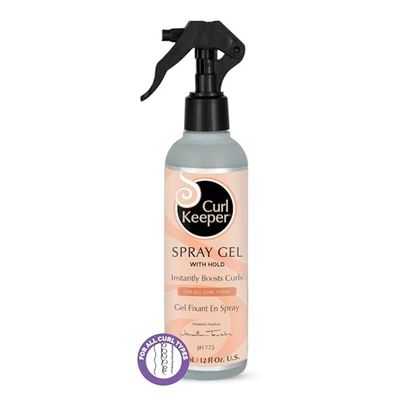 Curl Keeper Hair Gel for Curls - Water-Based Styling Gel with Instant Hold and Boost for All Curl Types, 12 Fl Oz (For Women &amp; Men)