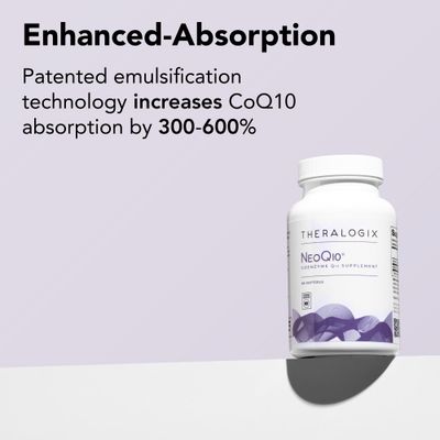 Theralogix NeoQ10 Coenzyme Q10 Supplement - Heart Health & Fertility Support - CoQ10 Fertility Supplement for Men & Women - NSF Certified - 90 Softgels (90-Day Supply)
