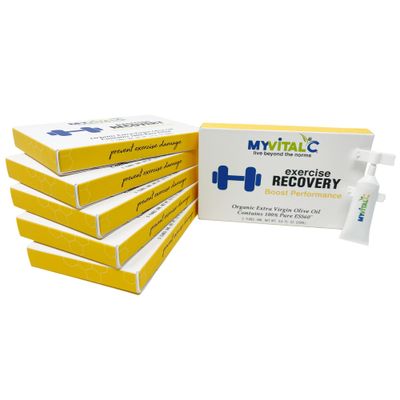Exercise Recovery Supplement - Pure ESS60 in Organic Extra Virgin Olive Oil for Pre/Post Workout Recovery- Pack of 30 Tubes - 5 ML Each
