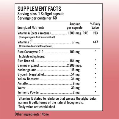 Enhanced COQ10 100 Mg of Pure Coenzyme Q10 Soluble Ubiquinone Antioxidant for Heart Health & Energy Production Mitochondrial Supplements 60 Day Supply