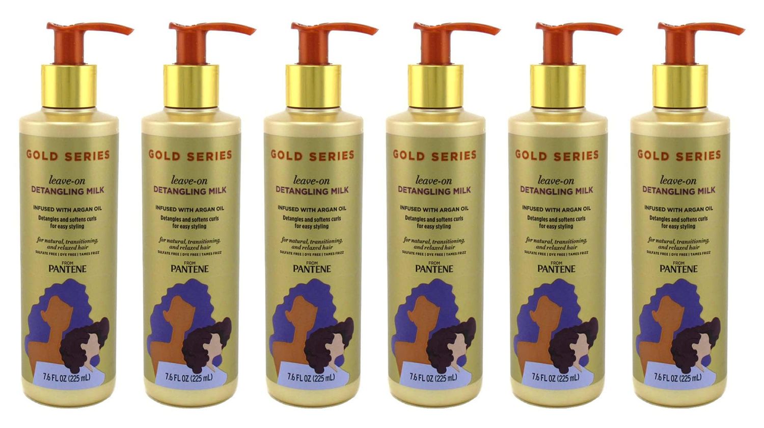 Pantene Gold Series Leave-In Detangling Milk 7.6 Ounce (Pack of 6)