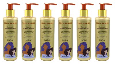 Pantene Gold Series Leave-In Detangling Milk 7.6 Ounce (Pack of 6)