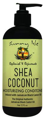 Isle Shea Coconut Moisturizing Conditioner 12oz (Pack of 2) | Infused with Jamaican Black Castor Oil | Curly Hair Conditioner | Quenches &amp; Softens Dry Curls, Waves, Coils | Paraben &amp; Sulfate-FREE