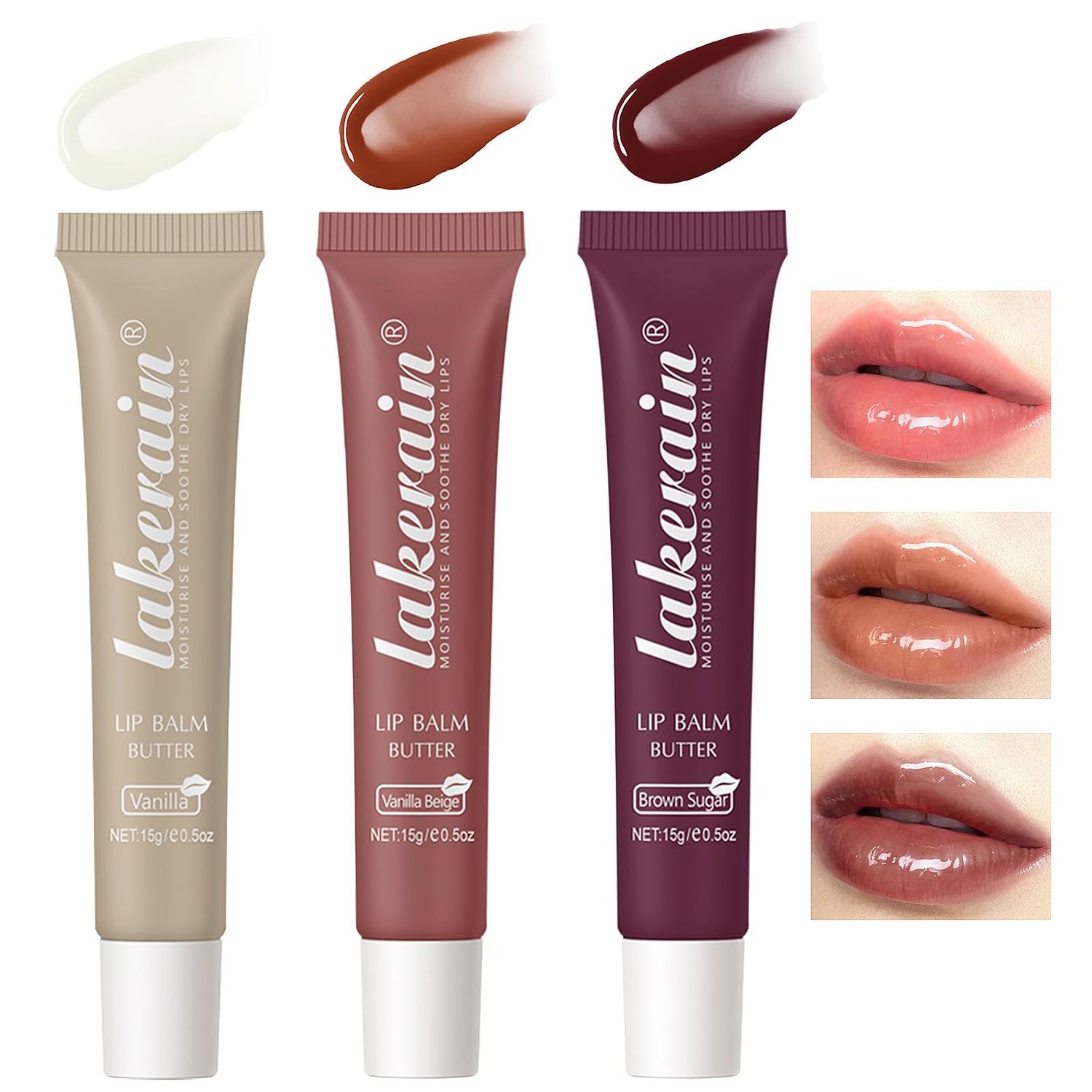 Jutqut Lip Butter Balm, Day/Night Hydrating Lip Mask, Moisturizing Lip Balm Butter, Ultra-Nourishing Lip Care Moisturizer, Lip Butter Gloss Shine Lip Glow Oil Makeup123