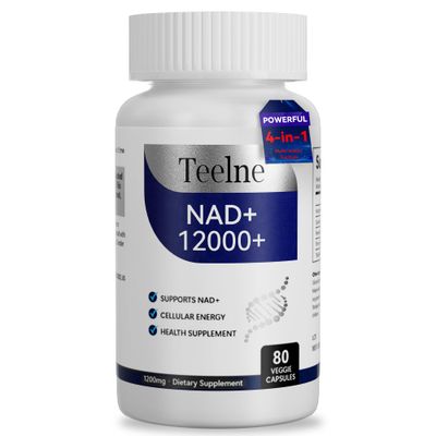 NAD Supplement 1200mg with Resveratrol &amp; Quercetin &amp; PQQ, High Purity NAD Supplement for Women &amp; Man, Support Cellular Health &amp; Healthy Aging - 80 Capsules