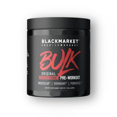 BLACKMARKET Bulk Pre Workout - Preworkout Energy Drink for Men 30 Servings - Pre-Workout Drink Powder with Creatine (Watermelon)