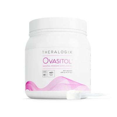 Theralogix Ovasitol Inositol Powder - 90-Day Supply - Myo-Inositol &amp; D-Chiro Inositol for Hormone Balance &amp; Ovarian Function Support - NSF Certified - 400 g (180 Servings)