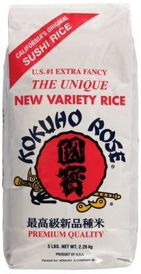 Kokuho Rose California&#39;s Original Sushi Rice, 5 Pound (Pack of 8)