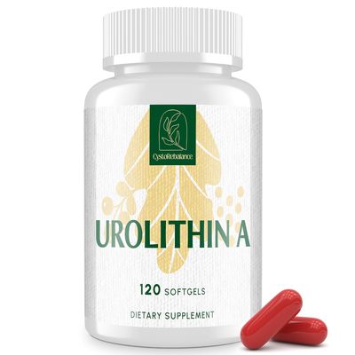 CystoRebalance Urolithin A Supplement 2000MG - for Healthy Aging, Antioxidants and Mitochondrial Support - High Purity &amp; Potency - 120 Softgels - 2 Month Supply
