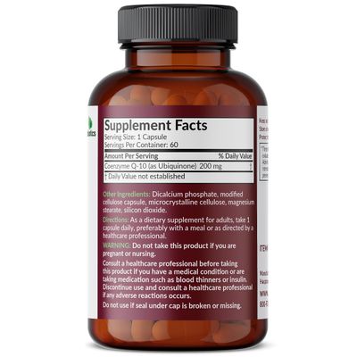 Futurebiotics CoQ10 200 MG Cellular Energy Production, 60 Vegetarian Capsules