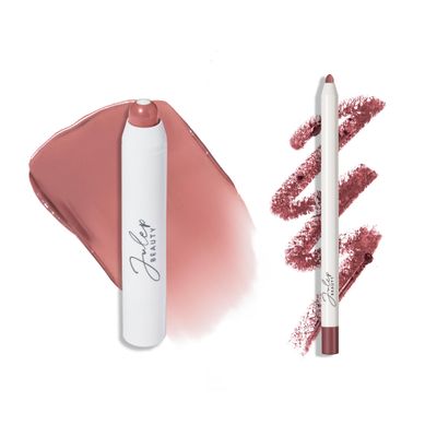 Julep The Perfect Pair 2pc Set It&#39;s Balm Tinted Lip Balm Vintage Mauve and With a Trace Retractable Creamy Long-Lasting Lip Liner, Antique Rose