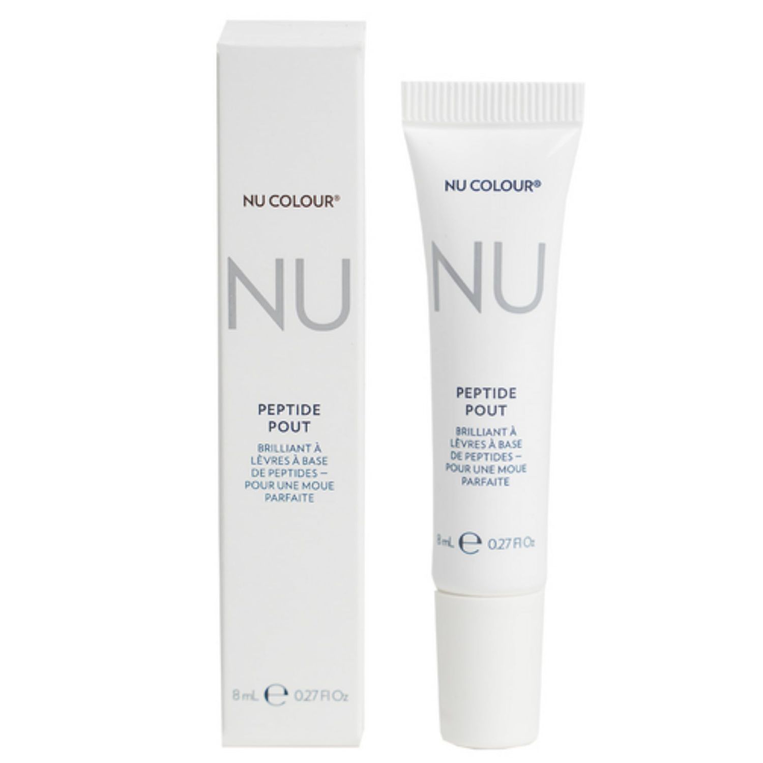 Nu Colour Peptide Pout Lip Enhancer | Hydrating &amp; Plumping Formula with Advanced Peptides &amp; Botanical Extracts | Smooth, Moisturized, Volumized Lips | Lightweight, Non-Sticky | 0.27 fl oz